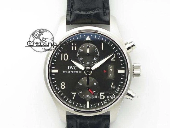 MIROTIME 0224 SportInspired Portofino IW458101 RG MK 1:1 Best Edition Gray Dial On Brown Leather Strap MIYOTA 7165